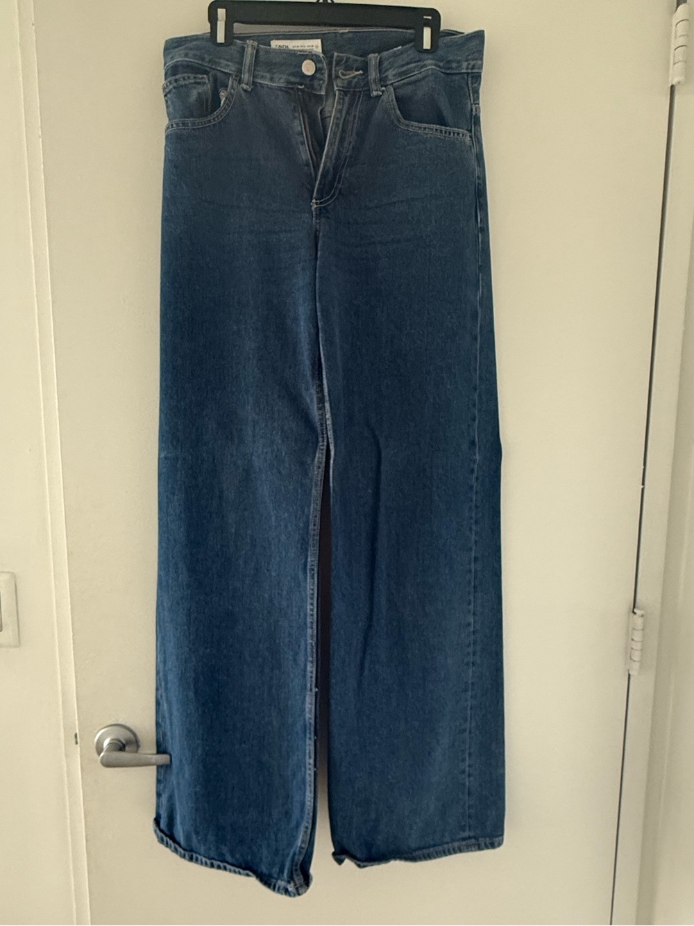Zara Dark Blue Wide-Leg Jeans